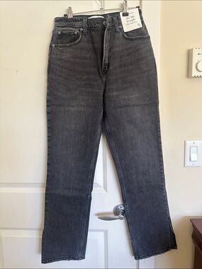 Abercombie Straight Fit Black Gray Jeans